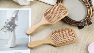 10 Pcs Bamboo Hair Brushes Bulk Wooden Paddle Brush for Women Round-tipped Bamboo Bristles Stimulates Scalp for Natural Scalp Massage Anti Static Hairbrush 9.65 X 3.35