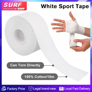 1PC Athletic Sport Tape Waterproof Cotton Sports Tape White Premium Adhesive Binding Physio Muscle Elastic Bandage Care Support