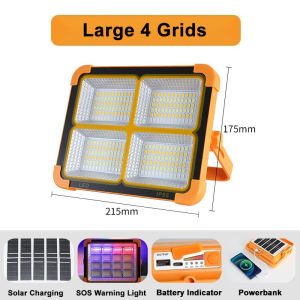 20000W Portable LED Work Light USB Rechargeable Solar Work Lights COB Floodlight Magnetic Lantern Emergency Lights