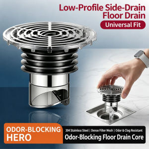 Floor Drain Core 304 Stainless Steel Odor-Proof Anti-Clogging Hair Catcher for Bathroom Shower