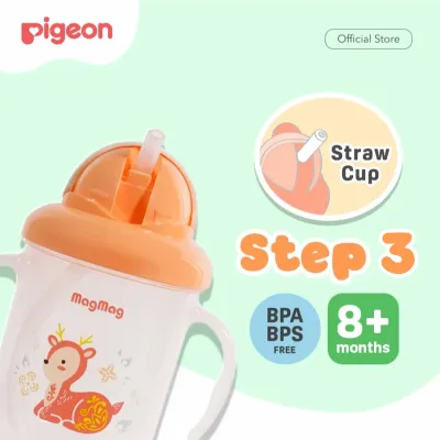 PIGEON Mag Mag Step1 2 3 dan 4 | Gelas Minum Bayi Anti Tumpah | BPA Free |Cangkir Minum Bayi | Botol Minum Bayi | Training Cup