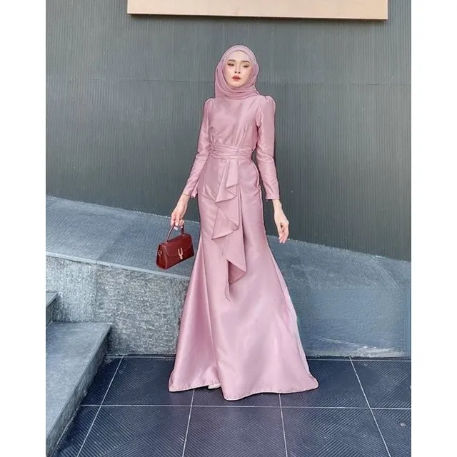 dress bridesmaid muslimah Light Blue Off the Shoulder Mermaid Bridesmaid Dress with Ruffles UQB0   Uniquedresss