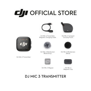DJI Mic 3 - Wireless Microphone | Multi-User | Noise Cancelling | Compact Size | 3-Way Connectivity for Multiple Devices