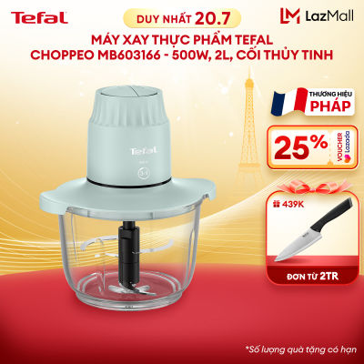 [15-17.7 NHẬP MÃ TEFALOFF25T7 GIẢM 25%] Máy xay thực phẩm Tefal Choppeo MB603166 - 500W, 2L, cối thủy tinh