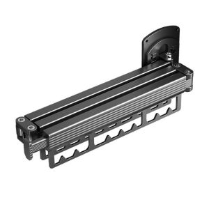 VOYUE Wall Mount Folding Clothes Hanger Retractable Rotatable Cloth Drying Rack Space Saving Space Aluminum Clothes Organization Rack Outdoor