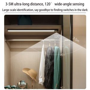 ookila Wireless high quality ultra-thin induction LED night light | USB charging | built-in magnet bracket can be easily removed | cabinet light stair light two color temperature options Magnetic chandelier ceiling lamp