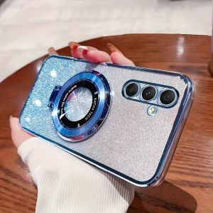 Case SAMSUNG A17 5G Luxury Glitter Softcase free Ring Magsafe Holder