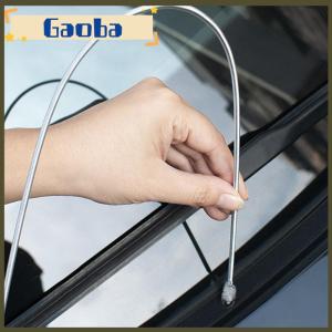 gaoba แปรงทำความสะอาดซันรูฟประตูกระจกบังลมมีรูระบายน้ำอุปกรณ์ทำความสะอาดท่อระบายซันรูฟรถยนต์