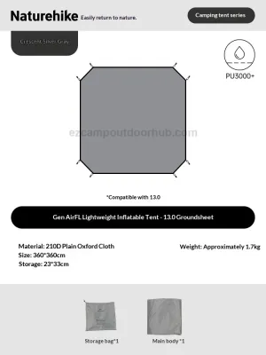 Naturehike 2026 AIR FL 13.0 / 6 0 / 3.0 Modular Tent Portable 6-8 Persons Air Inflatable Camping Tent Multiple Setups TPU Panoramic Sunroof Outdoor