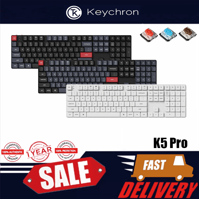 Keychron K5 Pro Mechanical Keyboard Mac Keyboard Bluetooth Wired