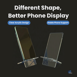 [Ready Stock !!] Acrylic Phone X Stand – Transparent Desk & Counter Display