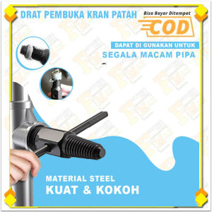 Alat Pembuka Keran Air Patah Dalam Kran T Cabang 1/2inch Screw Extractor Baja karbon