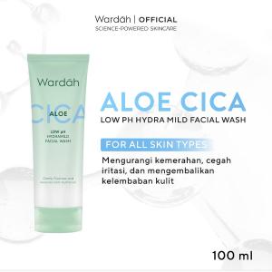 Wardah Aloe Cica Low pH Hydramild Facial Wash - Sabun Muka Wardah Nature Daily Face Wash