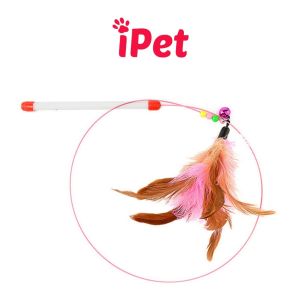 Đồ Chơi Cần Câu Dây Thép Trêu Mèo Có Lông Vũ - iPet Shop