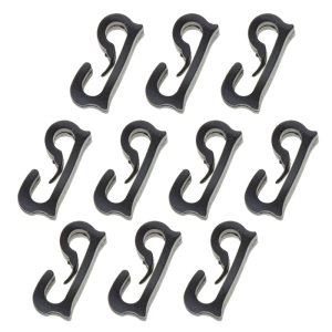 10Pcs Lanyard Hooks Bulk Nylon Plastic Hooks for Lanyards Snap Clip Clasp Basic Buckle Lanyard Hooks for Hanging Black