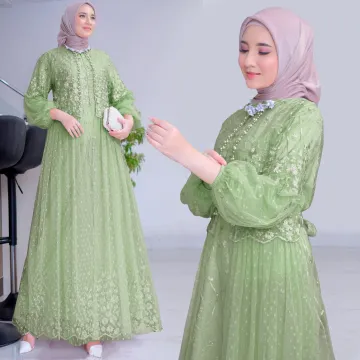 Baju brokat hijab modern hotsell