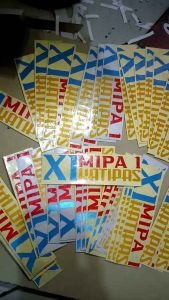 cutting stiker costume ukuran 3 x 15 cm 4 x 12 cm 5 x 8 cm bahan reflective / STIKER AKSESORIES