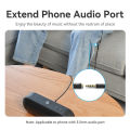 Vention Dây Nối Dài cáp 3.5mm âm thanh aux cho Máy Tính Tai Nghe Máy Nghe Nhạc MP3 MP4 dây 3.5 đầu đực thành đầu cái.
