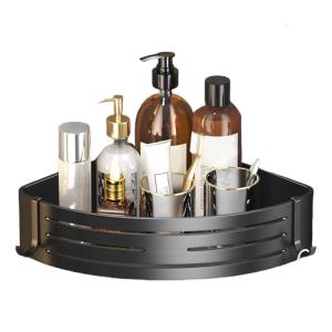 Chịu lực cao tắm kệ để góc phòng lưu trữ khay hợp kim nhôm vòi hoa sen tổ chức kệ với móc góc nhà vệ sinh kệ treo tường