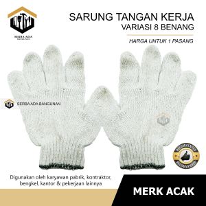 SARUNG TANGAN 8 BENANG SUPER TEBAL / BANGUNAN / SERBAGUNA / MULTIFUNGSI