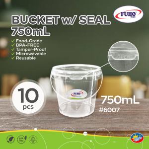 10 pcs FUHO Food Bucket with Lid & Handle #6003 #6005 #6007