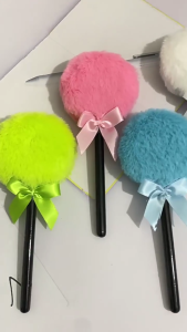 Body Puff with Handle Soft Makeup Tool Lollipop Shape Body Applicator for Face