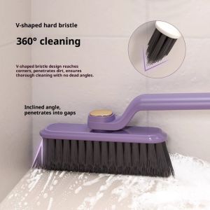 VINTLOOK แปรงทำความสะอาดห้องน้ำแบบมัลติฟังก์ชัน ขนแปรงรูปตัววี ขจัดคราบสกปรกได้ลึก ไม่มีจุดที่ทำความสะอาดไม่ถึง