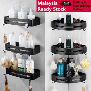 Wall Mount Bathroom Shelf Toilet Storage Rack Bathroom Corner Rack Toilet Rack Kitchen Storage Rack Shelf