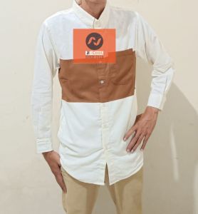 Kemeja Pria 2 Warna Kombinasi Lengan Panjang dan Pendek (Color Combi Shirt) Limited Edition