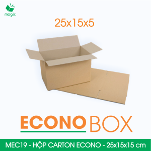 MEC19 - 25x15x15 cm - 20 hộp carton đóng hàng siêu tiết kiệm - Thùng carton | Magix Packaging