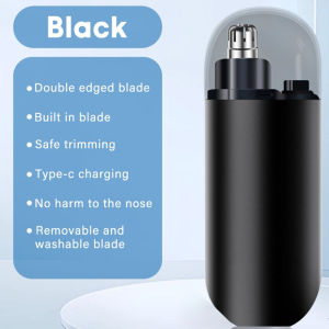 Men/Women Electric Portable Mini Nose Hair Trimmer Rechargeable Ear And Nose Hair Trimmer Waterproof And Portable Professional Nose Hair Trimmer Noise Reduction Double-Edged Blade Smooth 360° Rotating Head Nose Hair Eyebrow Eye Trimmer