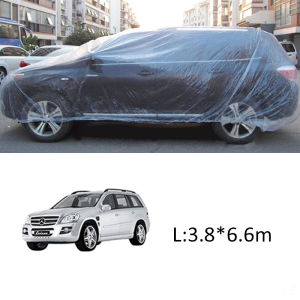 SEAMETAL Transparent Car Cover PE Film Disposable Thickened Waterproof Dustproof Plastic Protective Car Cover for Vehicle