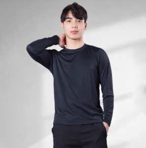Áo thun thể thao dài tay nam dập vân cao tần. Áo giữ nhiệt nam chất thun lạnh co giãn 4 chiều hàng VNXK AGNTRON