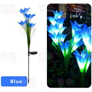 Waterproof Solar Outdoor Garden Lights Lily Flowers Outdoor Lights Garden Lampu Solar Bunga Taman Lampu Hiasan 太阳能灯 H20