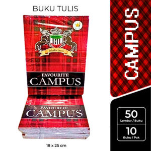 Buku Tulis Siswa Campus Bintang Obor 50 Lembar ( 1 pack ) Buku Tulis FAVOURITE Campus 36 lembar panjang