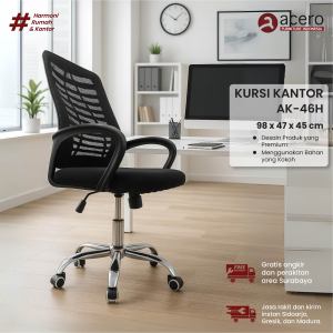 Acero Furniture - Kursi Kantor Minimalis/ Kursi Kantor Hidrolik / Kursi Kantor Kursi Staff AK-46H