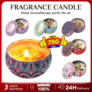 75G Scented Candle Handmade Petal Scented Candle Home Aromatherapy Souvenir Fragrance Decor Candles Gifts for Wedding Party Christening Smoke-free Sleep Aid Baptismal Scented Candle