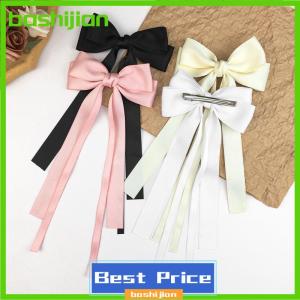 bashijian Vintage Large Bow Hair Clip Trend Long Ribbon Hairpins Barrettes Headwear For Women Girl Hair Accessories Wedding Jewelry