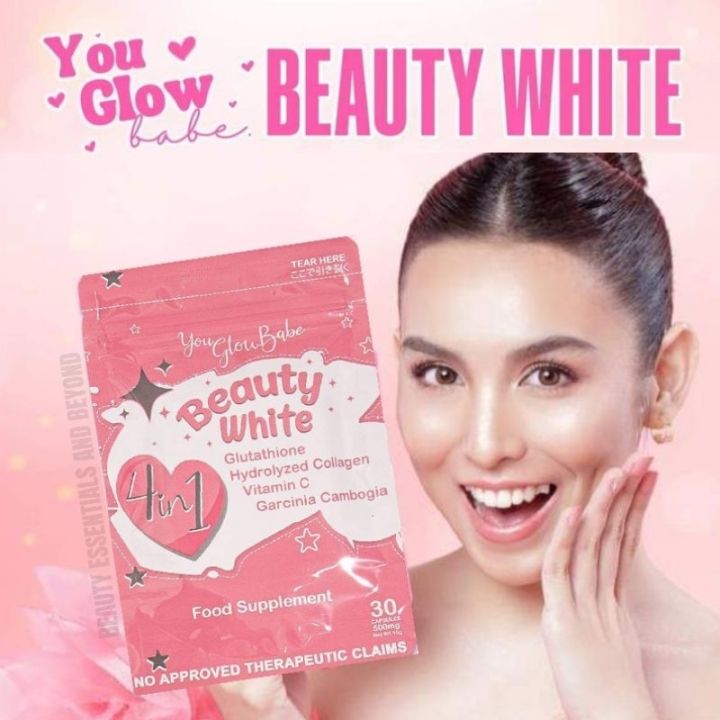 You Glow Babe BEAUTY WHITE Glutathione Slimming Collagen Vit C NEW ...