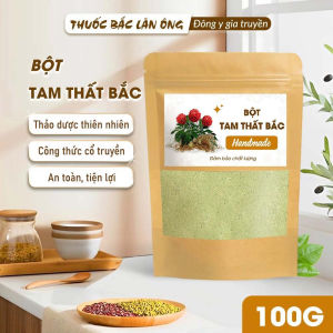 Bột tam thất bắc nguyên chất 100g (Bồi bổ sức khỏe tăng cường trí nhớ)