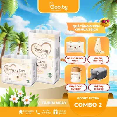 Combo 2 Bịch Bỉm quần Gooby Extra mềm mại an toàn siêu thấm hút size M58L52XL50XXL463XL38 cho bé từ 6 đến 35kg