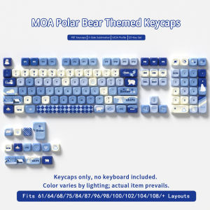 Polar Bear Theme MOA Profile 121keys PBT Dye Sublimation Keycap set for Mechanical Keyboard