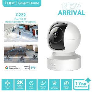 TP-Link Tapo C222 2K 4MP QHD Pan/Tilt AI Home Security Wi-Fi Camera Night Vision | Two-Way Audio