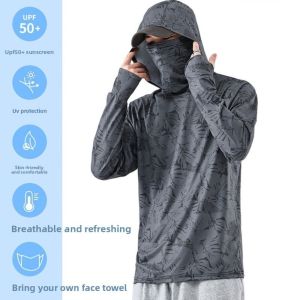 ADREE Hooded Design Fishing Shirt Summer Lightweight Material Hooded Fishing Clothes Mens Apparel Performance Fabric Sun Protection Jersey Fishing