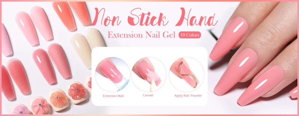 BORN PRETTY 10pcs/set 15ml Non Stick Hand Extension Nail UV Gel