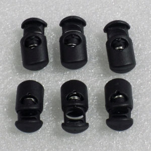 Stopper Botol Warna Hitam Diameter Lubang Tali 3 mm Untuk Stopper Tali Jaket Hoodie Dll Harga Per Lusin 12 Pcs