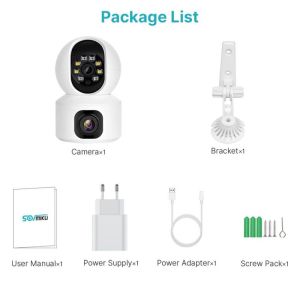 Dual Lens V380 PRO CCTV Camera to cellphone 1080P Wireless two-way audio Night Vision Security Camera Surveillance