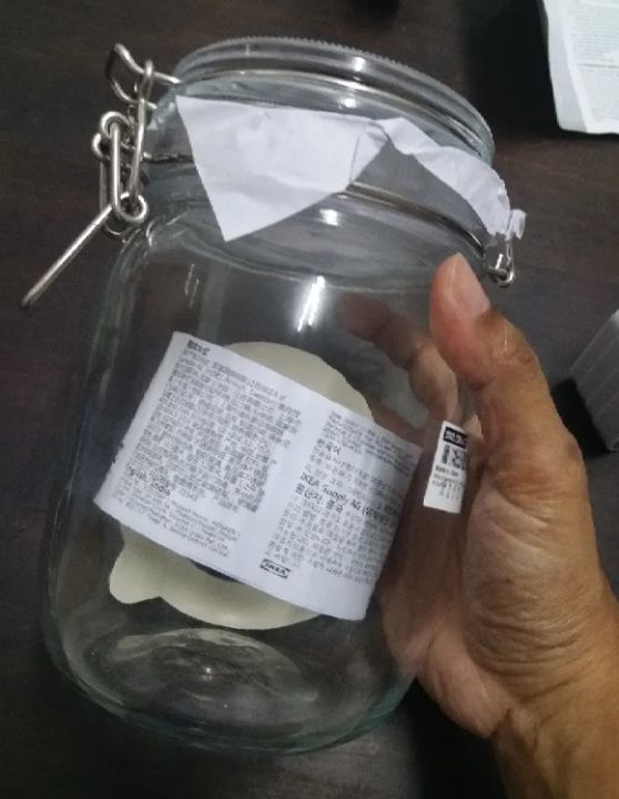 IKEA Multifunction Airtight Clear Glass Jar with Lid Spice Jar