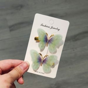 Kẹp tóc bướm Dễ thương Super Fairy Trẻ em Phụ kiện tóc Headwear Thẻ Bangs Clip Side Clip Kẹp tóc hình bướm phong cách với Sequin mùa hè Chi tiết