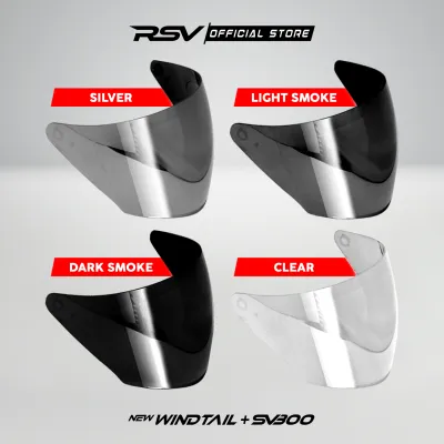 VISOR HELM RSV SV300 & NEW WINDTAIL DARKSMOKE ATAU IRIDIUM SILVER